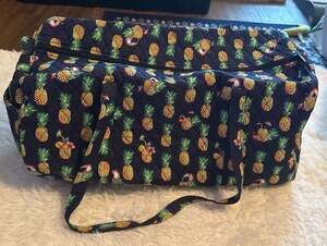 Vera Bradley Toucan Party Large Traveler Quilted Cotton Duffle Bag